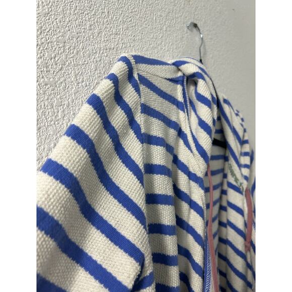 Matilda Jane Cardigan Womens Blue White Stripe Knit Open Front Sweater Lace Sz S - Picture 3 of 13